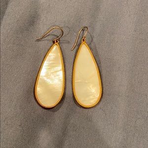 Kendra Scott opalescent white dangle earrings
